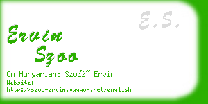 ervin szoo business card